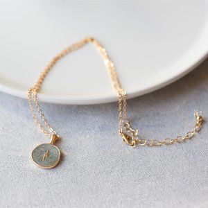 🆕 BLUE LIGHTNING ENAMEL NECKLACE